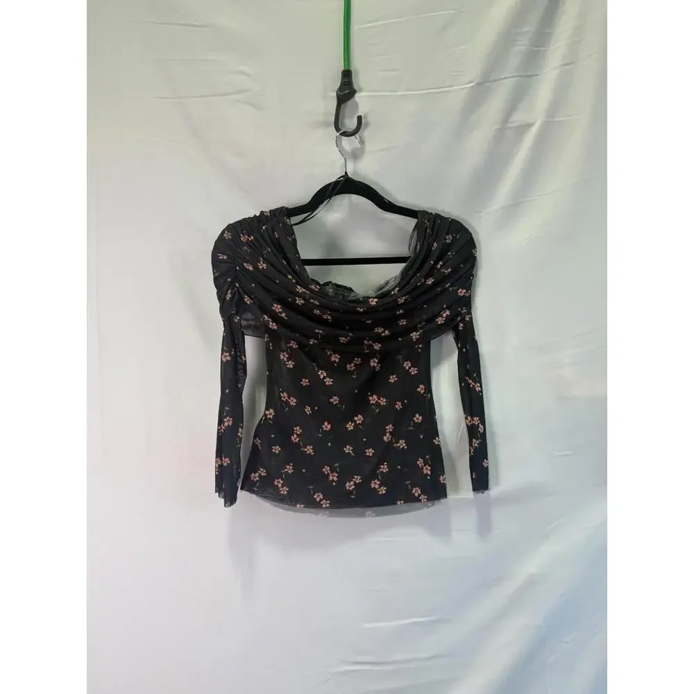 AFRM Multicolored Lilith Ruched Top Size S/P